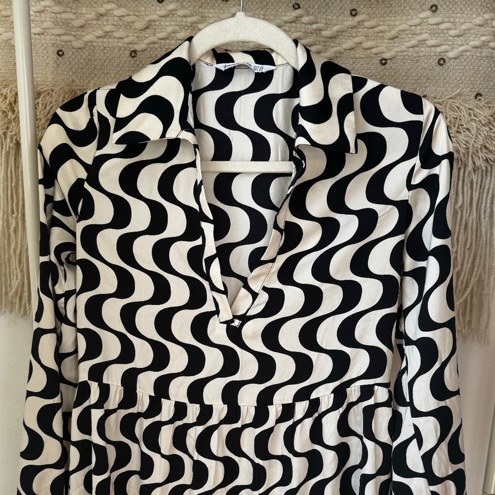Groovy Striped Midi Dress